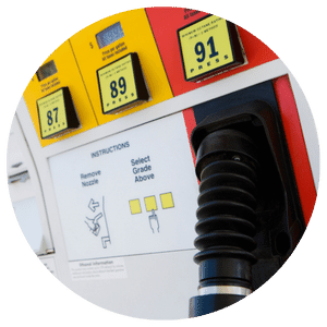 gas pump with different octane buttons